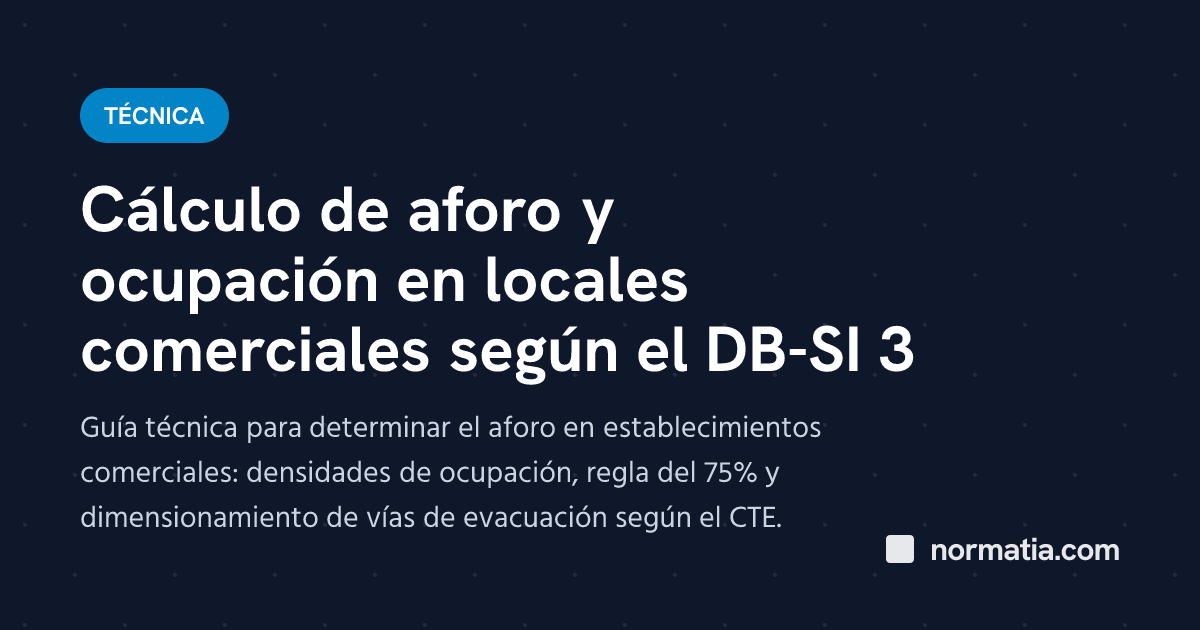 Cálculo de aforo y ocupación en locales comerciales según el DB-SI 3