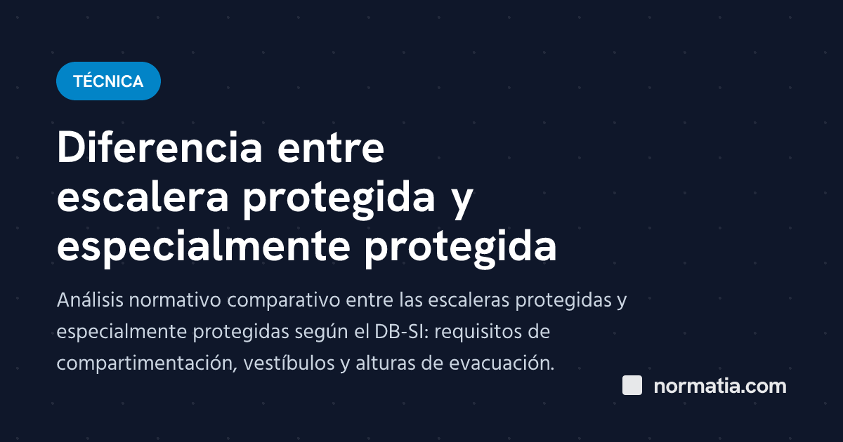 Diferencia entre escalera protegida y especialmente protegida